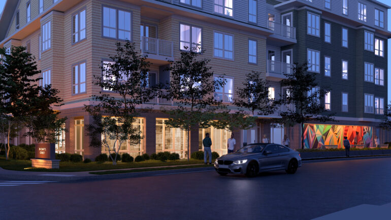 78 Crafts St. Multifamily Rendering at Night